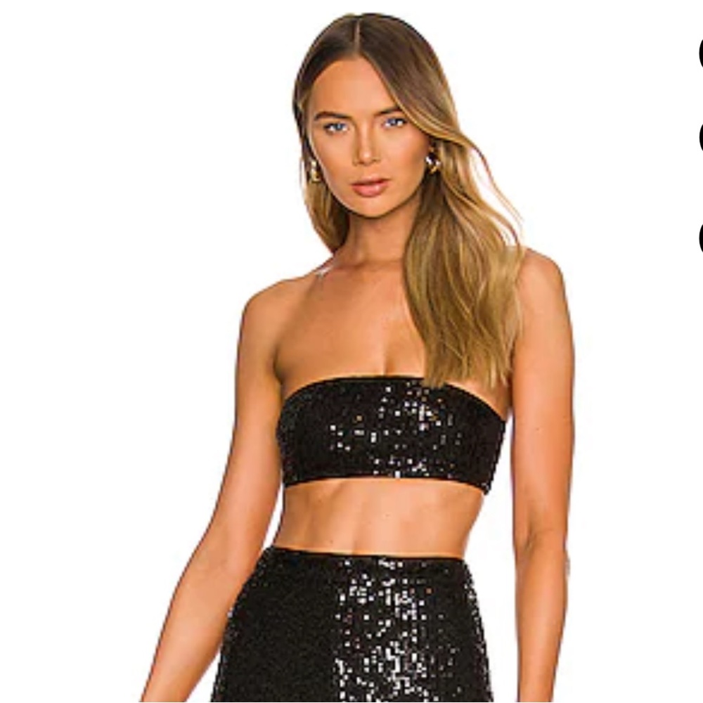 Camila Cohelo Calvin Crop Top Black